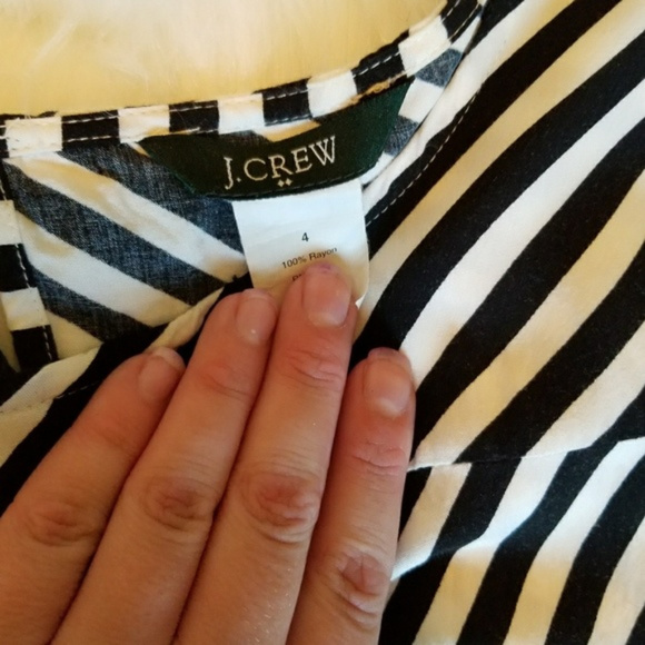 J. Crew Black & White striped dress with pockets! - Picture 4 of 4
